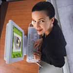 Pretty woman plays blackjack online