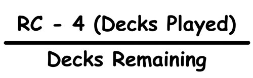 Blackjack True Count Formula